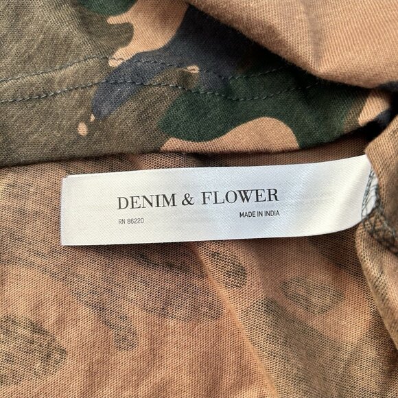 D&F Denim & Flower Ricky Singh Camo Long Sleeve Tokyo Henley Mens Size Medium - Picture 6 of 9